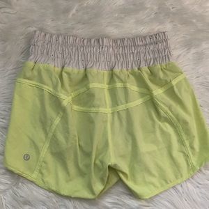 Yellow Lululemon shorts